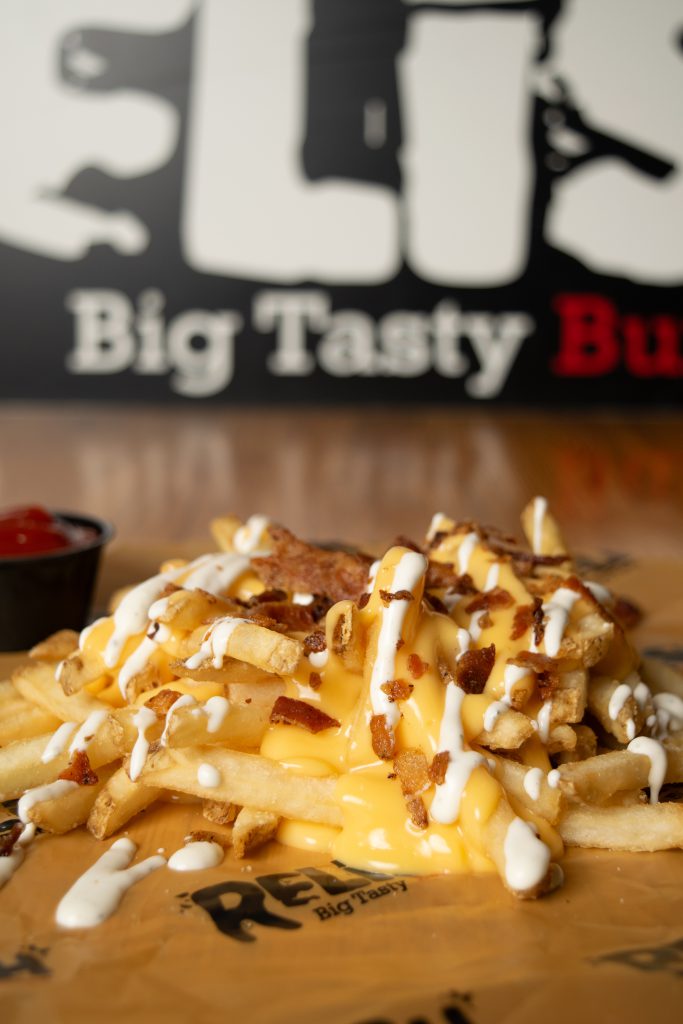 Cheese, bacon, and ranch loaded fries